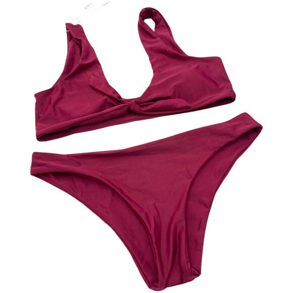 ZAFUL women's bikini NEW size 8 Burgundy - Picture 1 of 11